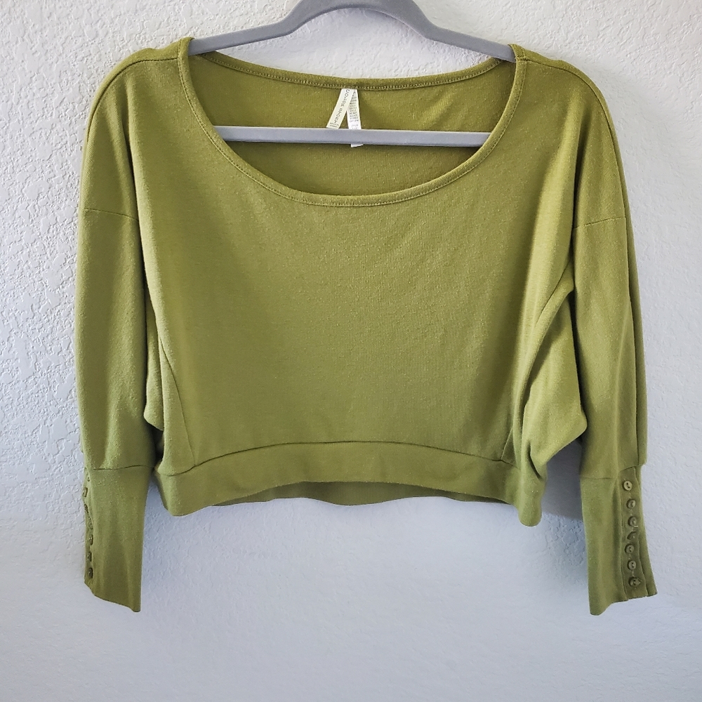Color Story dollman longsleeve cropped top